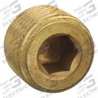 APPROVED VENDOR Plug: Solid Plug, 3/4 in, NPT Threaded, 1,200 psi, 5/8 in Lg, CA2745 Brass (MPN 706115-12). Key specifications — Maximum Operating Pressure: 1,200 psi.