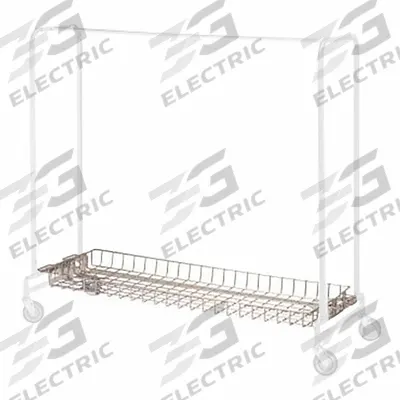 R&B WIRE PRODUCTS Basket Shelf: Rod Design (No ) Hooks, 60 in Overall Wd, Silver - Rack Accessories