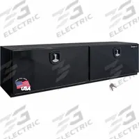 BUYERS PRODUCTS Underbody: Underbody Truck Box, Double Drop-Down Doors Door, 18 in Overall Dp, Black (MPN 1752815). Key specifications — Color: Black; Brand: BUYERS PRODUCTS; Lock Type: Keyed.