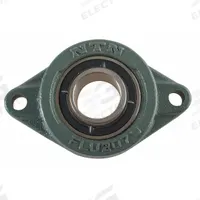 NTN 2 Bolt Flange Bearing: Radial Ball, 2 in Bore, Cast Iron, Set Screws, 8 13/16 in Lg, 5 1/8 in Ht (MPN UCFL211-200D1). Key specifications — Bore Type: Cylindrical; Brand: NTN; Lubricant Material: NLGI #3 Equivalent; Mounting Bolt Size: 5/8 in; System of Measurement: Inch.