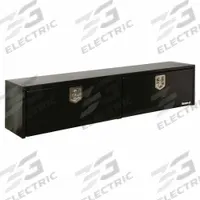 BUYERS PRODUCTS Topsider: Topside Truck Box, Double Drop-Down Doors Lid, T-Handle, 88 in Overall Wd (MPN 1702990). Key specifications — Brand: BUYERS PRODUCTS; Color: Black; Lock Type: Keyed.