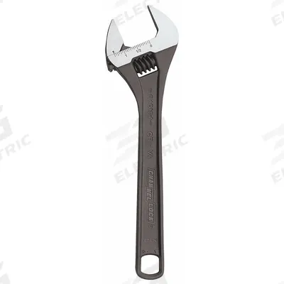 CHANNELLOCK Adjustable Wrench: Alloy Steel, Black Phosphate, 10 in Overall Lg - General Purpose Adjustable Wrenches