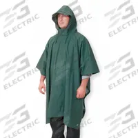 Rain Poncho: Green, Nylon/PVC, Reusable, Snaps, 50 in Lg, 0.2 mm Thick, Storage Bag, Includes Hood (MPN 1EJY1). Key specifications — Color: Green; Includes: Storage Bag; Style: Rain Poncho; Size: Universal; Includes Hood: Yes; Brand: CONDOR; Material: Nylon/PVC; Reusability: Reusable.