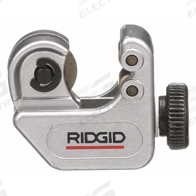 RIDGID Tubing Cutter: 1/8 in – 5/8 in OD Cutting Capacity, Std Wheel Cutter, 2 in Tool Lg - Metal Tubing Compact Cutters