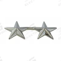 HEROS PRIDE Metal Rank Insignia: (2) Stars, 5/8 in, Silver, Metal, Clutch Pin, Rank Insignia, 1 PR (MPN 4491N). Key specifications — attr1074238: Clutch Pin; attr188498: 5/8 in; attr188499: Silver; attr188500: Metal; attr188503: (2) Stars; attr193746: HEROS PRIDE.