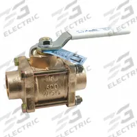 APOLLO Manual Two-Way Ball Valve: 2 in Size, Bronze, Straight, Sweat x Sweat, Full Port Ball Port (MPN 82LF24801). Key specifications — Brand: APOLLO; Handle: Lever.