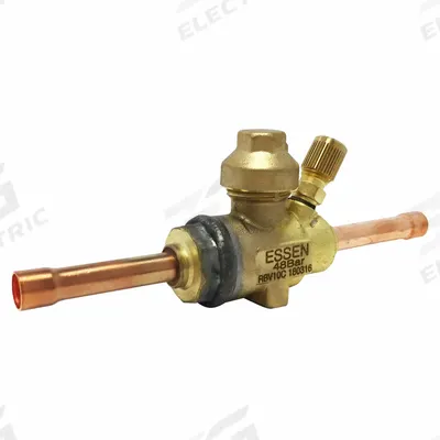 APOLLO Refrigerant Ball Valve: 3/8 in Male Sweat, Access Port, 700 psi - Sweat Connection Refrigeration Ball Valves