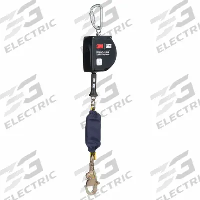 DBI-SALA Self-Retracting Lifeline: Steel Carabiner Anchor, Harness Swivel Snap Hook - Mounted SRLs