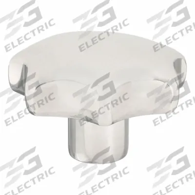 APPROVED VENDOR Hand Knob: 7 Point, Stainless Steel, 1/2 in Hole Dia, 0.98 in Hole Dp - Corrosion-Resistant 7-Arm Knobs with Unthreaded Hole