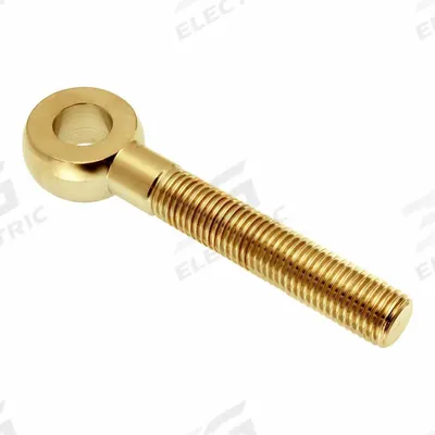 AMPG Fixed Rod End: Brass, Plain, 8 in Hole Center-to-End Lg, Right Hand - Brass Male Threaded Fixed Rod Ends