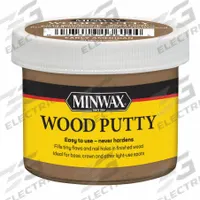 MINWAX Wood Putty: Wood Repair, 3.75 oz Container Size, Pail, Early American (MPN 13614000). Key specifications — Color: Early American; Brand: MINWAX.