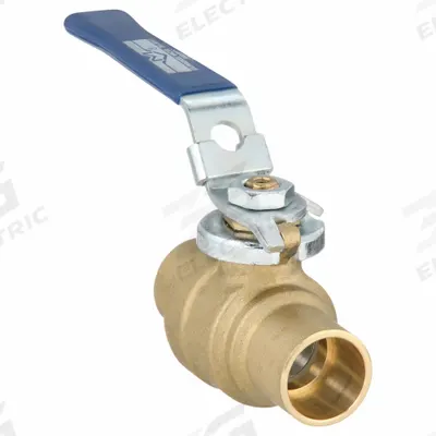 MILWAUKEE VALVE Manual Two-Way Ball Valve: 3/4 in, Brass, Straight, Sweat x Sweat, Two-Piece - Brass Ball Valves