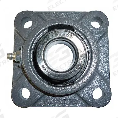 NTN 4 Bolt Flange Bearing: Radial Ball, 1 in Bore, Cast Iron, Eccentric Collar - General Purpose Flange-Mount Ball Bearings