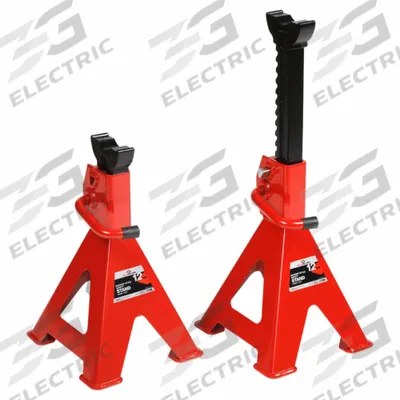 AMERICAN FORGE & FOUNDRY Safety Stand: Pin Adjustment, 12 ton Load Capacity - Heavy-Duty Jack Stands