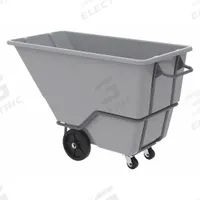 AKRO-MILS Tilt Truck: 27 cu ft, 2,000 lb, 68 in L x 33 in W x 42 in H, (1) Swivel/(2) Axle-Mounted (MPN 77610GREY). Key specifications — Color: Gray; Brand: AKRO-MILS; Caster/Wheel Configuration: (2) Axle-Mounted.