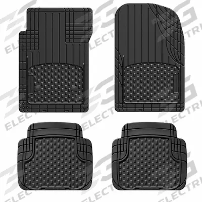 WEATHERTECH Vehicle Floor Mat: 27 in Lg (In.), 19 in Wd (In.), Black - Front & Rear Floor Mat Sets
