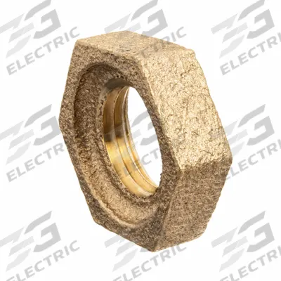 APPROVED VENDOR Locknut: Locknut, 1 in, BSPP Threaded, Class 125, C89833 Brass, 200 psi - Low-Pressure Threaded Pipe Fittings