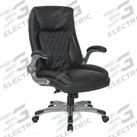 OFFICE STAR PRODUCTS Office Chair: Work Smart, Flip Up, Black, Leather Material, 24 1/4 in Back Ht (MPN ECH75137-EC3). Key specifications — attr995518: Work Smart; attr982877: Black; attr982913: Yes; attr982865: Black; attr982870: OFFICE STAR PRODUCTS; attr982901: Black.