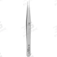 EXCELTA Tweezers: Stainless Steel, Point, Straight Tip, 0.004 in Tip Thick (MPN 3C-S). Key specifications — attr1002355: Stainless Steel; attr1002345: EXCELTA; attr1002348: Stainless Steel; attr1002358: Smooth; attr1002361: 3C-S; attr1024781: Standard.