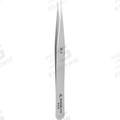 EXCELTA Tweezers: Stainless Steel, Point, Straight Tip - High-Precision Tweezers