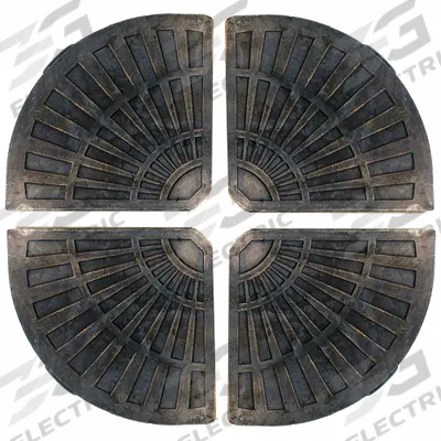 ISLAND UMBRELLA Umbrella Base Weight: Bronze, 38 in Overall Dia, 120 lb Max Wt - Patio Umbrella Bases