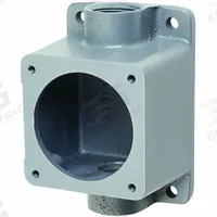 HUBBELL Back Box: 60 A, 1.5 in, Feed Through Hub, Straight (MPN VRC56). Key specifications — Brand: HUBBELL; Material: Aluminum.
