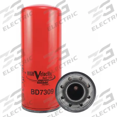 BALDWIN FILTERS Oil Filter: BD7309, LF9009, 2 1/4"-12 Thread Size, 11 7/16 in Overall Ht - Spin-On Oil Filters