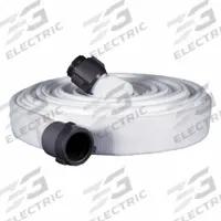 KS6 Fire Hose: Single Jacket, 2 1/2 in Hose Inside Dia, 50 ft Hose Lg, White (MPN SJ250W050-NH250). Key specifications — attr660609: NST x NH; attr660602: Rocker; attr660607: Aluminum.