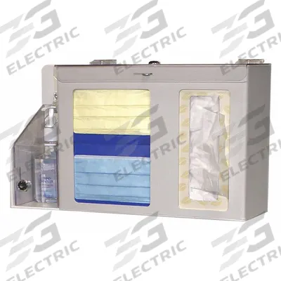 BOWMAN DISPENSERS Respiratory Hygiene Station: Station, Plastic, Quartz Beige - Disposable Mask Dispensers