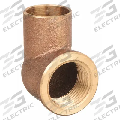 NIBCO Sweat Fitting Elbow: 1/2 in CTS x 1/2 in Pipe, Cup x FNPT, Drop Ear - Cast Copper & Bronze Tube Fittings