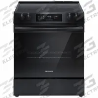 FRIGIDAIRE Electric Range: Black, Electric, 5 Burners, ADA Compliant (MPN FCFE3062AB). Key specifications — ADA Compliant: Yes; Power Source: Electric; Self Cleaning: No; Brand: FRIGIDAIRE.