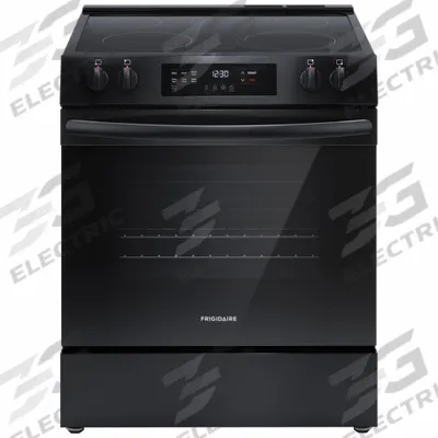 FRIGIDAIRE Electric Range: Black, Electric, 5 Burners - Oven Ranges