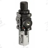 ARO Filter-Regulator: 2000 Series, 3/8 in NPT, 132 cfm, 0.3 micron, 0 psi to 140 psi, Manual Drain (MPN P39333-100). Key specifications — attr109419: ARO; attr109429: Aluminum; attr109463: No; attr109468: 2000.
