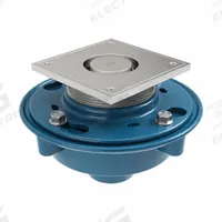 ZURN Floor Drain: Square, Cast Iron, 8 3/8 in Overall Dia, 8 1/4 in Overall Ht, Radial, LD (MPN ZN415-3NL-5LRS). Key specifications — Brand: ZURN; Connection Type: Push On.