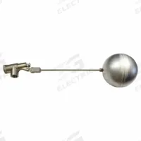 BOB Float Valve Assembly: For Water Media, Angle Valve Body, Cylindrical, Horizontal Piping, FNPT (MPN R1350-3/8-5). Key specifications — Mounting: Horizontal Piping; Arm Adjustability: Adjustable; Connection Gender - Side 1: Female; Connection Gender - Side 2: Female; Brand: BOB; Connection Type - Side 1: NPT; Connection Type - Side 2: NPT; Flow Rate: 37.5 gpm @ 35 psi.
