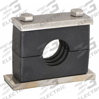 BEHRINGER PIPE SYSTEMS Vibration-Dampening Beta Clamp: Ribbed Bore, 304 Stainless Steel Clamp (MPN SHT3025-PP) - Vibration-Dampening Textured Core Beta Clamps