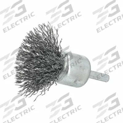 APPROVED VENDOR End Brush: Crimped Steel, 3 in Dia, 0.02 in Fill Dia - Light-Cleaning Brushes for Carbon Steel