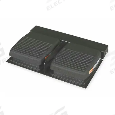 LINEMASTER Foot Switch: Twin Aquiline Series, 2 Pedals, Momentary, SPDT - Twin-Pedal Foot Switches