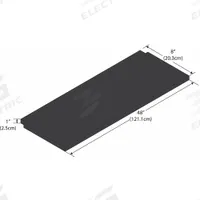 Notched Shelf: 8 in Overall Lg, 4 ft Overall Wd, 1 in Overall Ht, Phenolic, Black, 11 Gauge (MPN GRPSN0848). Key specifications — Material: Phenolic; Brand: INSTOCK.