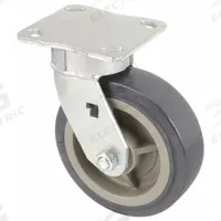 APPROVED VENDOR Plate Caster: Corrosion-Resistant/Debris-Resistant/Maint Free/Quiet-Roll, Swivel (MPN P25S-UP060R-14). Key specifications — Wheel/Tread Color: Gray; Brand: APPROVED VENDOR; Roll Up: Swivel.