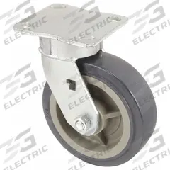 APPROVED VENDOR Plate Caster: Corrosion-Resistant/Debris-Resistant/Maint Free/Quiet-Roll, Swivel (MPN P25S-UP060R-14). Key specifications — Wheel/Tread Color: Gray; Brand: APPROVED VENDOR; Roll Up: Swivel.
