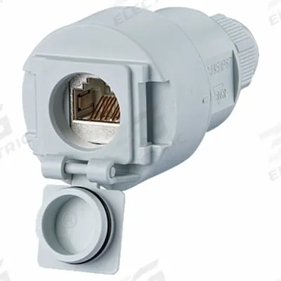 METZ CONNECT Cable Coupler: Cat6A, Data/HDBaseT/Power, 8 Poles, Straight, Cable - RJ45 Connector Assemblies with Punch-Down Connections