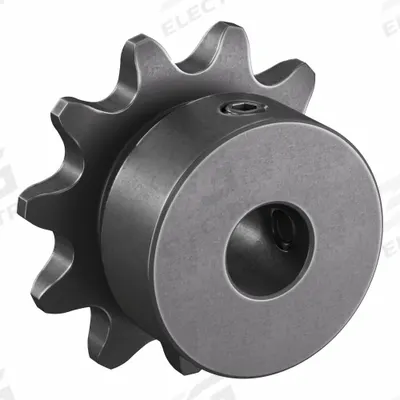 TSUBAKI Single Strand Sprocket: 35, For 3/8 in Chain Pitch, 3/8 in Bore Dia, 11 Teeth - Size 35 Fixed-Bore Roller Chain Sprockets