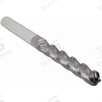APPROVED VENDOR Ball End Mill: Carbide, TiCN Coated, 4 Flute, 1" Mill Dia, 1-1/2" LOC, 6" OAL (MPN 229-001095C)