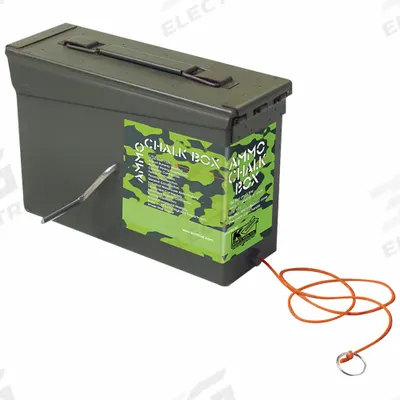 KRAFT TOOL Chalk Line Reel: 1:1, 150 ft Line Lg, Green - High-Capacity Chalk Line Reels