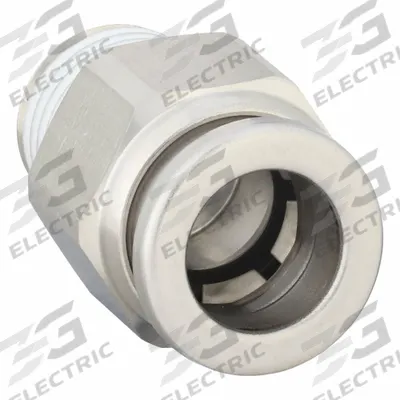 SMC Push-Fit Adapter Fitting: 10 mm OD x 1/4 in OD Size, Push-to-Connect x BSPT - Stainless Steel Tube Fittings