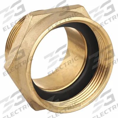 MOON AMERICAN Fire Hose Adapter: 2 1/2 in Compatible Pipe Size, NH X NPT, Straight, Brass - Brass Rigid Fire Hydrant & Standpipe Adapters