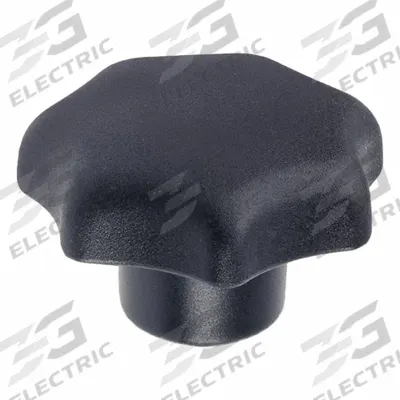 JW WINCO Hand Knobs; Star Knobs: 7 Point, Plastic w/ SS Thread, M6 Thread - 7-Arm Knobs with Threaded Hole