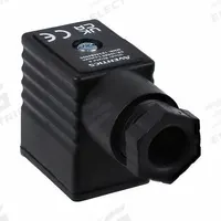 AVENTICS Solenoid Coil Connector: DIN 43650 Form B, 250V AC/300V DC, 2 Pin, Indicator Light Included (MPN 1834484096). Key specifications — attr1078676: AVENTICS; attr1078675: 1834484096; attr1078682: DIN 43650 Form B; attr1078690: Indicator Light Included; attr1078697: 2 Pin; attr1078703: 250V AC.