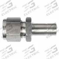 BRENNAN INDUSTRIES Compression Fitting Straight: 1/8 in OD x 1/8 in OD Fitting Size, Stainless Steel (MPN NS2406-02-02-SS). Key specifications — Series: NS2406; Brand: BRENNAN INDUSTRIES.